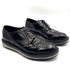 Prada Levitate Blk Leather Wingtip Brogue Air Sole Shoes 2EE 098 Mens 8.5 Loafer